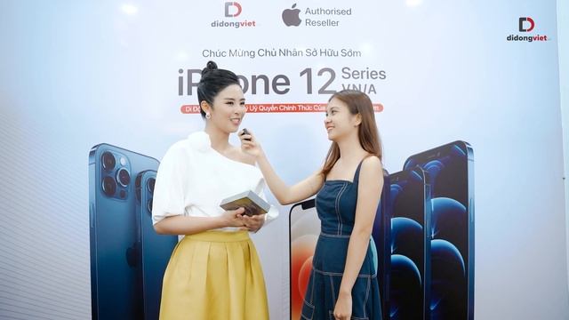 Hoa hậu Ngọc Hân mở hộp iPhone 12 Pro Max ngay tại Di Động Việt смотреть онлайн