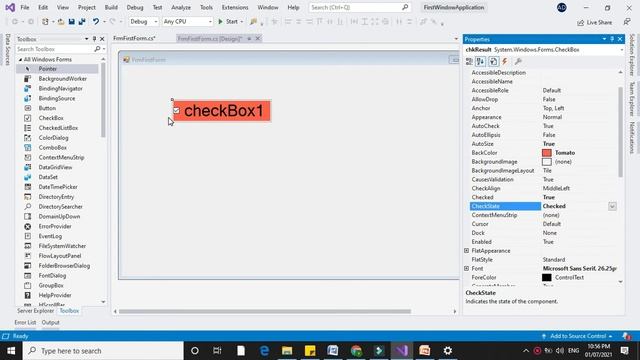 CheckBox Control in Window Application with C# смотреть онлайн