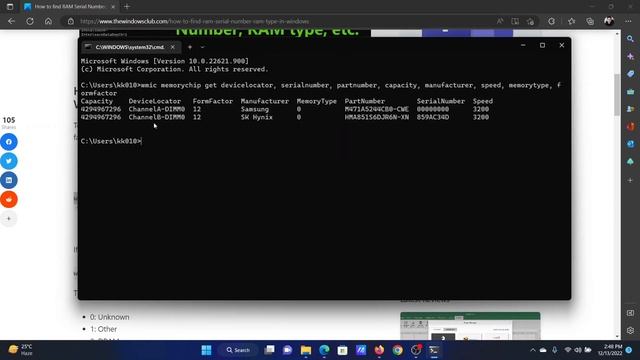 How to find RAM Serial Number, RAM type, etc in Windows 11/10 смотреть онлайн