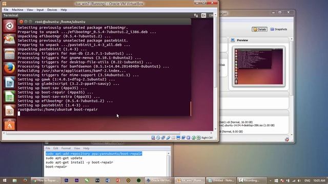 [Virtual Box] Recover Grub after install Windows 7 смотреть онлайн