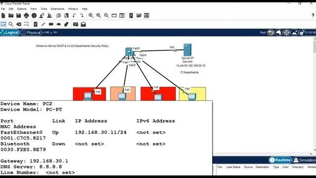 Windows DHCP Server & VLAN Department with Security смотреть онлайн