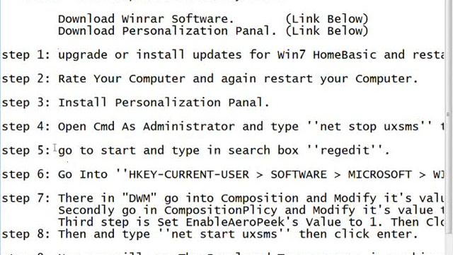 Aero Theme Problem and Solution for Window 7 Home Baasic смотреть онлайн