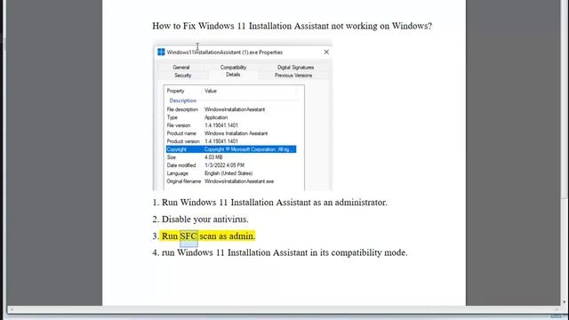 Fix Windows 11 Installation Assistant not working on Windows 10/8/7 смотреть онлайн