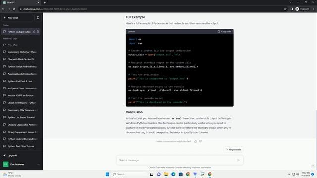 Python os dup2 redirect enables output buffering on windows python consoles смотреть онлайн