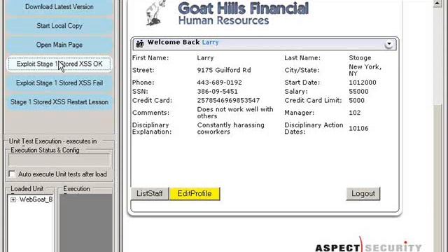 WebGoat - First Example of O2's WebGoat API .avi смотреть онлайн