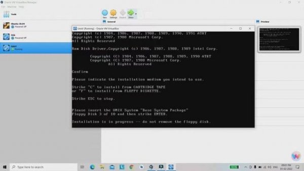 Unix Installation | AT&T Unix System V Installation