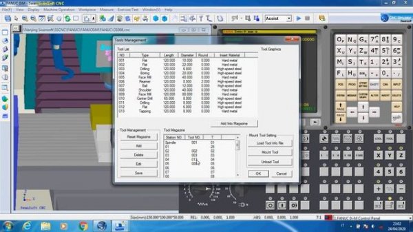 CNC simulator Fanuc OiM Swansoft Tutorial