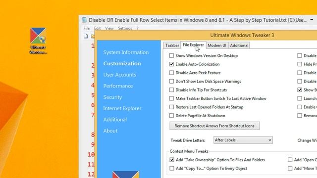 Disable OR Enable Info Tip on Shortcuts in Windows 8 and 8 1 A Step by Step Tutorial смотреть онлайн
