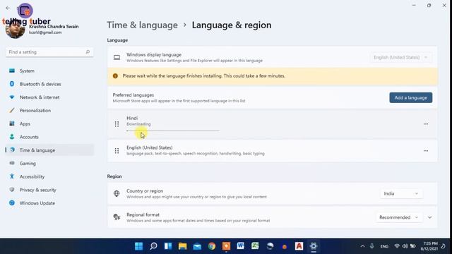 How to change language in windows 11 विंडोज़ 11 में भाषा कैसे बदलें in Hindi 2021 by Telling Tuber смотреть онлайн