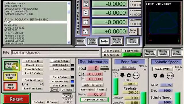 cnc مثال كود Example loading Gcode Mach3 смотреть онлайн