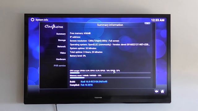 Openelec Kodi 16.0 (xbmc) on the Banana Pi BPI M2+ смотреть онлайн