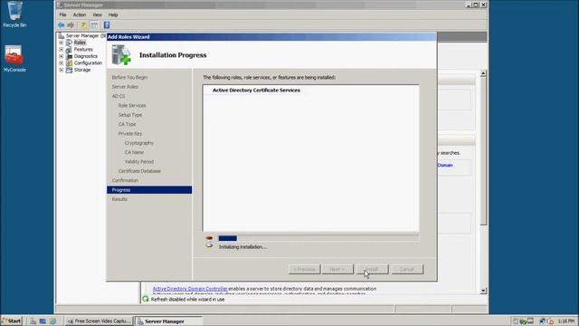 Instalando Active Directory Certificate Services no Windows Server 2008 смотреть онлайн