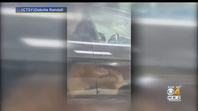 Video Shows Tesla Driver Apparently Asleep On Mass Pike смотреть онлайн