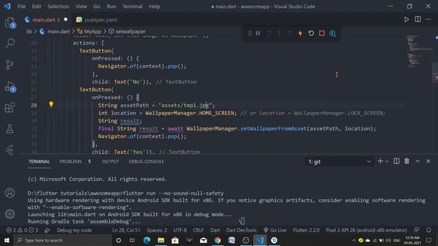 #23 Set Image as home screen Wallpaper Part 3 | Flutter 2 tutorial for beginners हिंदी में смотреть онлайн