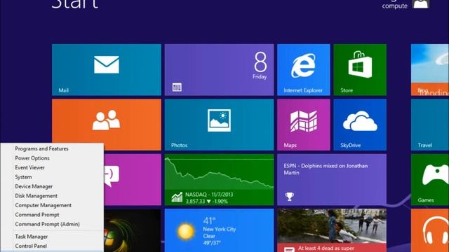 Windows 8 / 8.1 Quick Access Menu: Quickly Access Administrative Tools смотреть онлайн