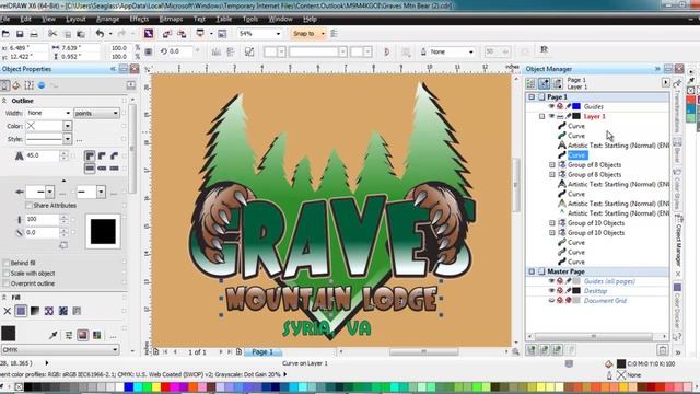 Working with outlines and complex graphics смотреть онлайн