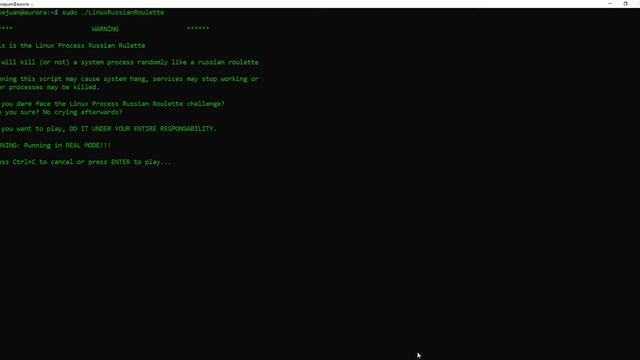 Linux process russian roulette смотреть онлайн