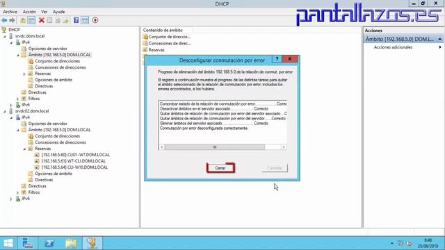 Windows 2012: Desconfigurar conmutación por error del servicio de DHCP preservando la configuración смотреть онлайн