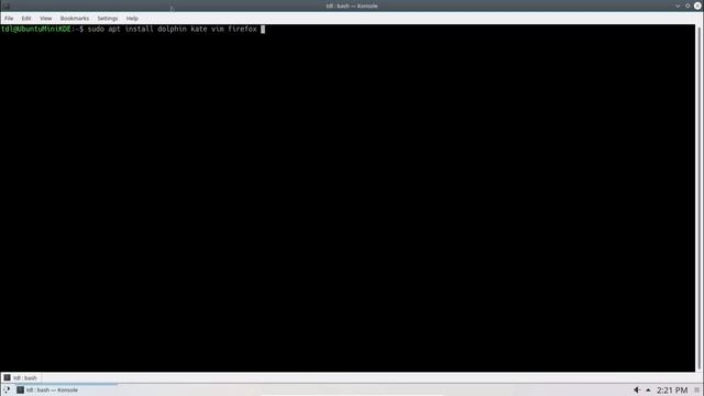 Ubuntu minimal install with KDE Plasma Desktop смотреть онлайн