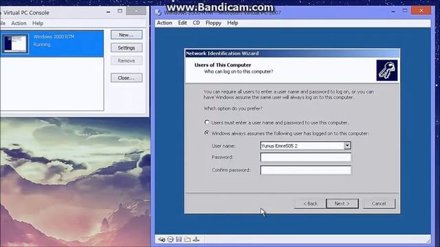 Windows 2000 Professional RTM (Build 2195.1) - Installation on Microsoft Virtual PC 2007 смотреть онлайн