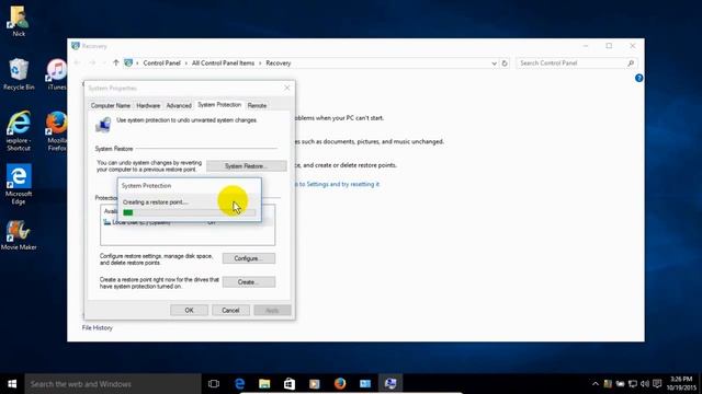 Windows 10: How to Enable, Create and Perform a System Restore Point - Free & Easy смотреть онлайн
