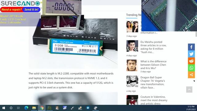 Crucial Micron SSD Failed Not Detected Reflow and Repair Attempts MTFDHBA512TCK Part 2 смотреть онлайн