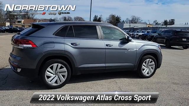 Used 2022 Volkswagen Atlas Cross Sport 3.6L V6 SE w/Technology, Norristown, PA K0314 смотреть онлайн