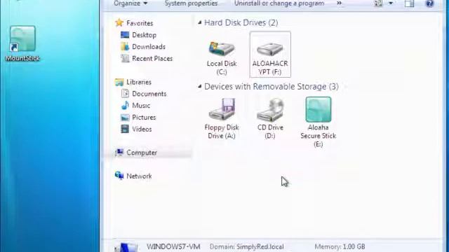 Aloaha Smartcard encrypted Memory Stick in Windows 7 смотреть онлайн