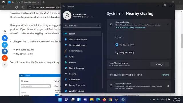 Turn On or Off Shared Experiences feature in Windows смотреть онлайн
