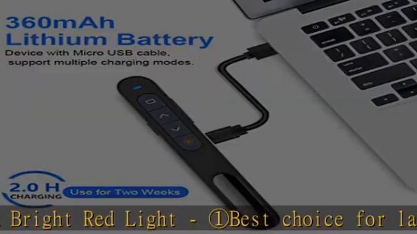 Wireless Presenter Rechargeable, NORWII N76 Presentation Remote for Powerpoint Presentation Clicker