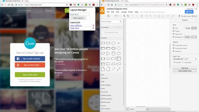 Layout Manager Chrome Extension смотреть онлайн