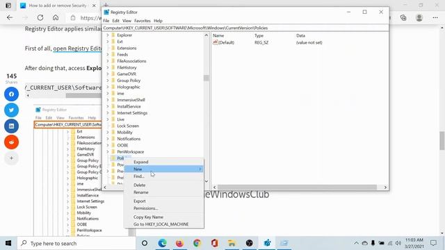 How to add or remove Security tab from File Explorer in Windows 10 смотреть онлайн