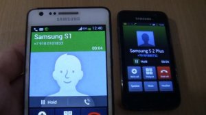 Samsung S1 Incoming call &Samsung Galaxy S2 plus white Outgoing call