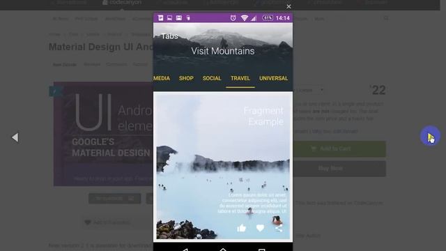Material Design UI Android Template App смотреть онлайн