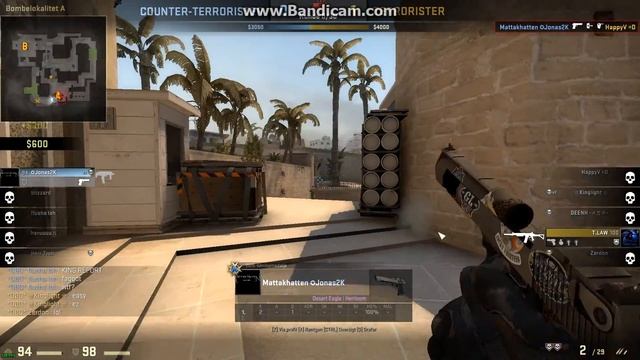 CS:GO 1 vs 4 Deagle -Jonas2K 130-140 ping смотреть онлайн