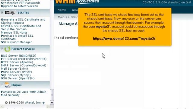 How to manage SSL hosts and the shared certificate in WHM - WHM Management Tutorials смотреть онлайн