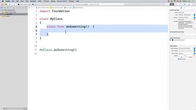 iOS SDK Class Methods смотреть онлайн