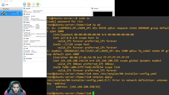 Cara setting konfigurasi IP Statik pada linux ubuntu server 20.04 (Focal Fossa) смотреть онлайн