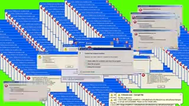 Windows xp error message green screen HD смотреть онлайн