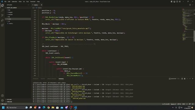TUTORIEL COMPLET SDL2/SDL_Mixer - JOUER des SONS et MUSIQUES en C avec la SDL2 💥 смотреть онлайн