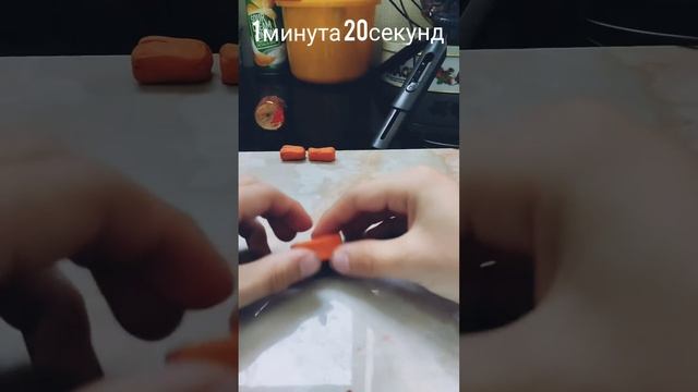оранжевый прямоугольник 🟧 из пластилина за 15 секунд, 30 секунд и за 1 минуту 20 секунд. смотреть онлайн