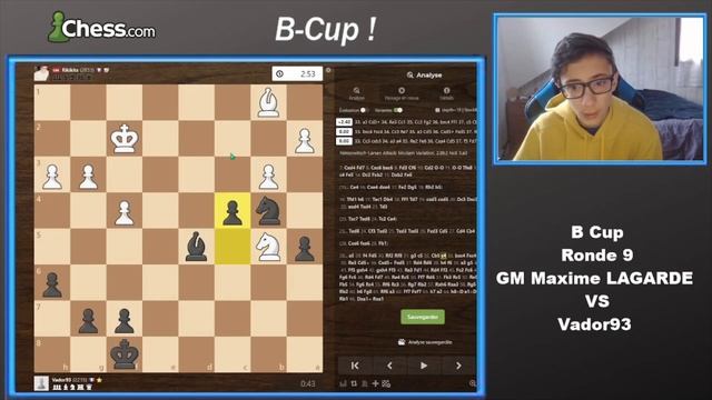 GM Maxime LAGARDE vs Vador93 à la B-Cup de Blitzstream ?! смотреть онлайн