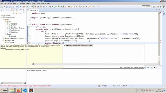 JavaFX Window Icon смотреть онлайн