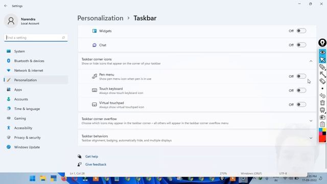 Windows 11 - Move Taskbar to Top, Left & Right Of the Screen | Windows 11 Taskbar Customization | смотреть онлайн