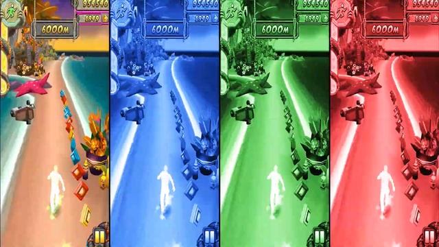 Temple Run 2 Spirit Cove Original Vs Blue Vs Green Vs Red - Four Different Color - Endless Run смотреть онлайн