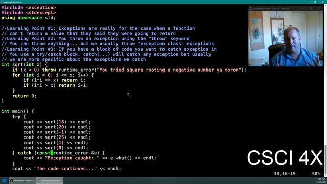 C++ Exceptions смотреть онлайн