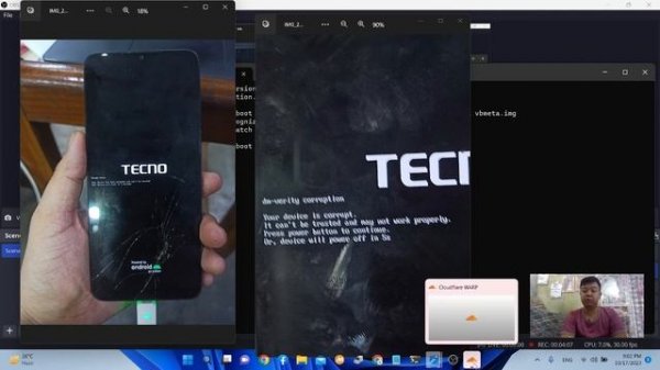Tecno pop 5 lite Dm verify error /red state & orange state error fix