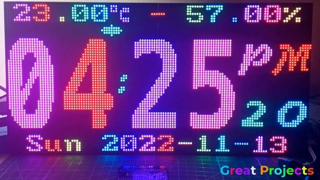 P3 Matrix 64x64 x2 Esp32 DHT22 DHT11 RTC DS1307 SD CARD смотреть онлайн