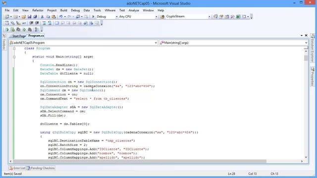 Tutorial .NET Framework C# Capitulo 5.1.5 ADO.NET SqlDataAdapter,BulkCopy,Typed DataSet смотреть онлайн