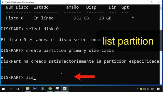 . Crear particion con Diskpart | Windows смотреть онлайн